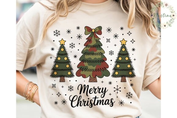Camo Christmas Tree Sublimation Design for Illustrations