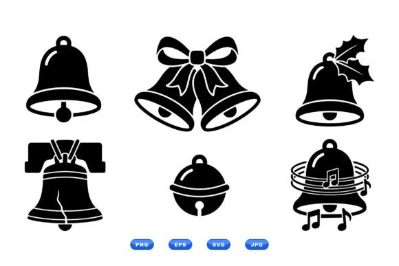 Christmas Bells SVG Icons in Illustrations