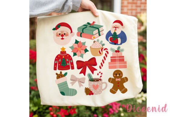 Christmas Clipart Bundle PNG: Festive Illustrations for Small Business Branding