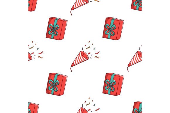 Christmas Gifts Seamless Pattern for Illustrations and Blog Graphics