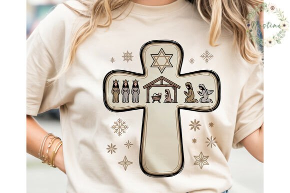 Christmas Nativity Cross Sublimation PNG: A Designer’s Review for Illustrations and Web Use