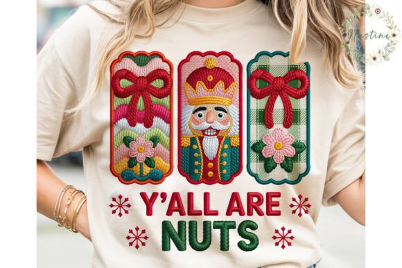 Christmas Nutcracker Yarn Art PNG Illustrations