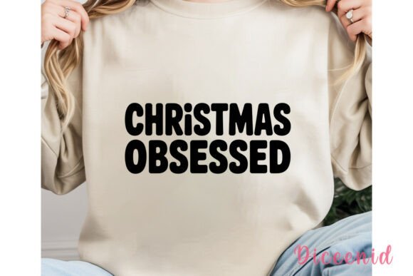 Christmas Obsessed Text PNG Clipart for Illustrations