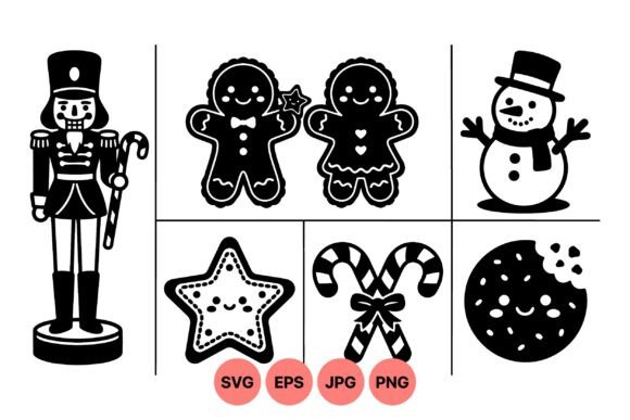 Classic Christmas Cookie Clipart for Illustrations