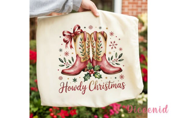 Cowboy Christmas Boots PNG Clipart in Illustrations