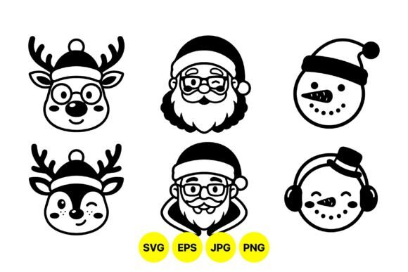 Cute Christmas Character Clipart for Bloggers and Illustrations