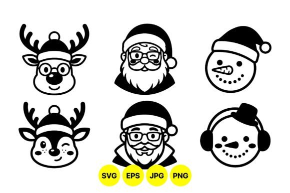 Cute Christmas Character Icons: Reviewing Illustrations for Crafters