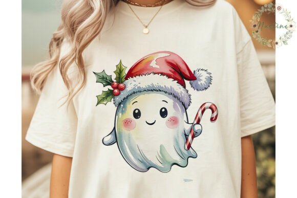 Cute Christmas Ghost Sublimation Design for Illustrations