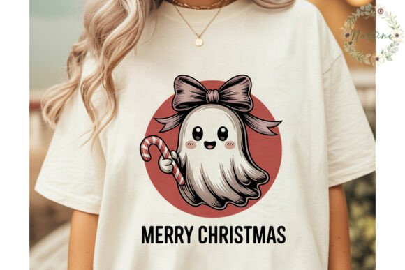Cute Ghost Christmas Sublimation Design for Illustrations