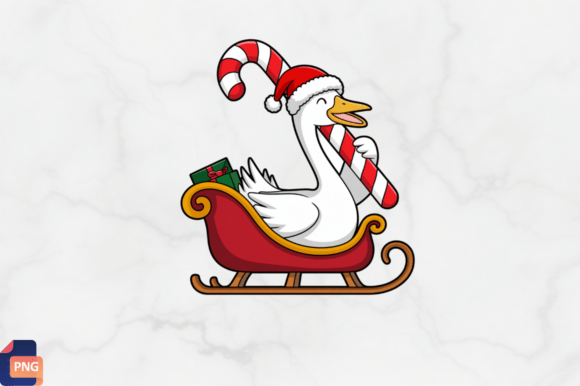 Cute Goose Christmas Clipart PNG,Goose Illustrations Review