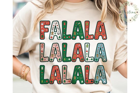 Falalala Christmas Text PNG Clipart for Illustrations and Branding