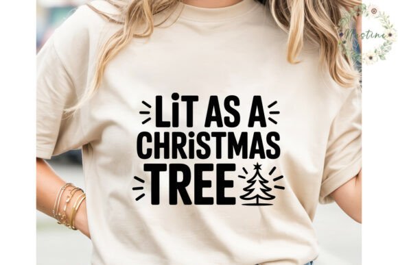 Lit As a Christmas Tree PNG Clipart for Illustrations