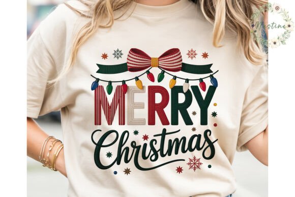 MERRY Christmas Knitted PNG Clipart for Illustrations