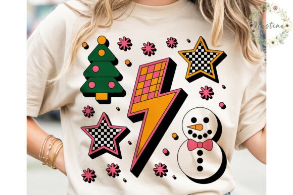 Retro Christmas Lightning PNG Clipart for Modern Blog Graphics