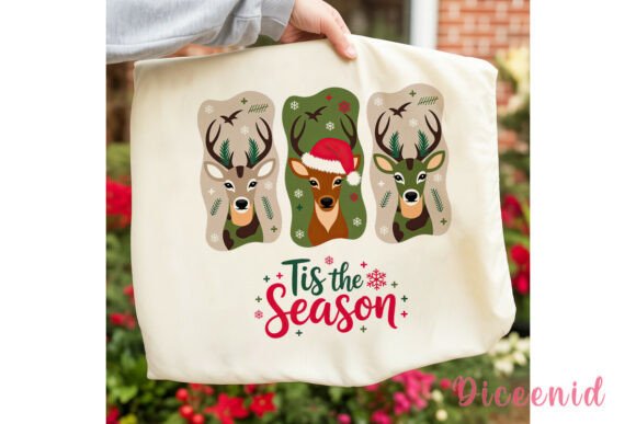 Rustic Deer Christmas Sublimation Design in Illustrations